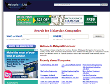 Tablet Screenshot of malaysiabizlist.com